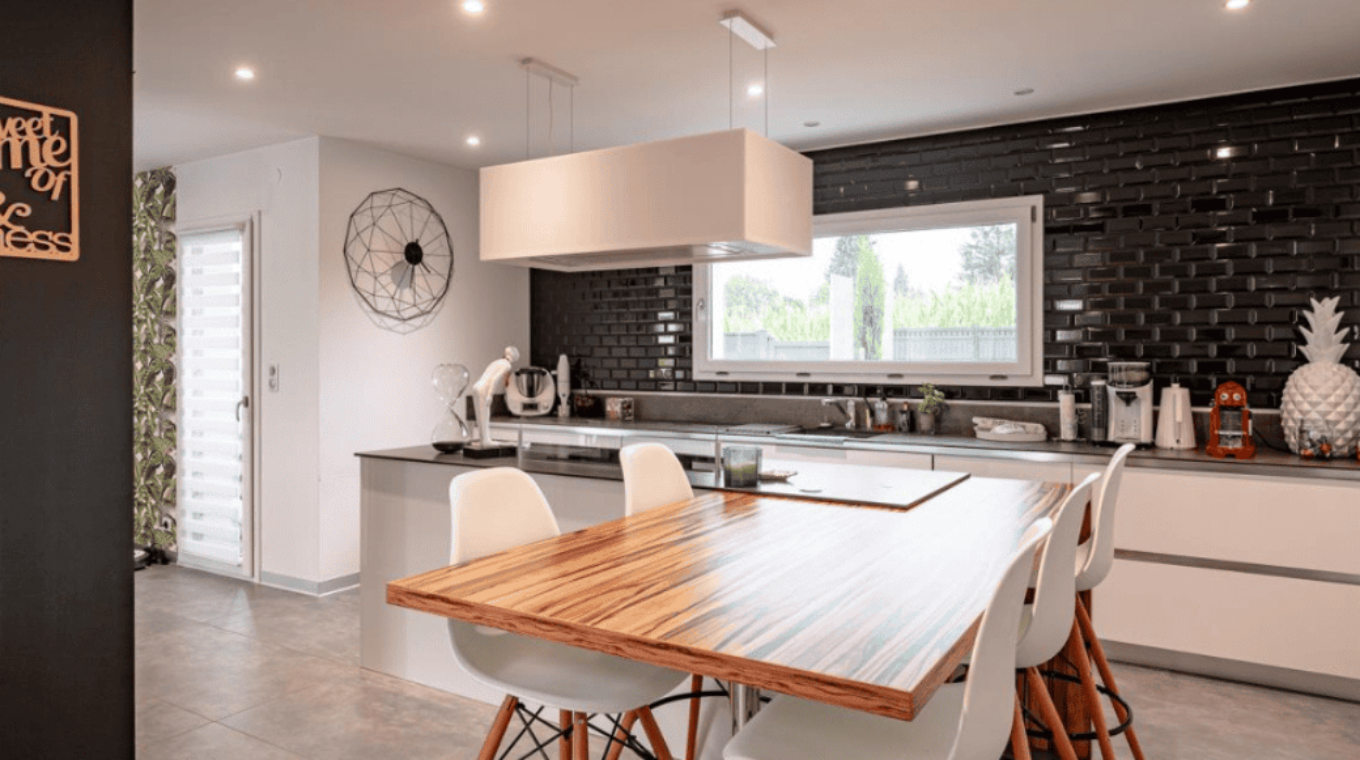 cuisine design avec lumiere naturelle