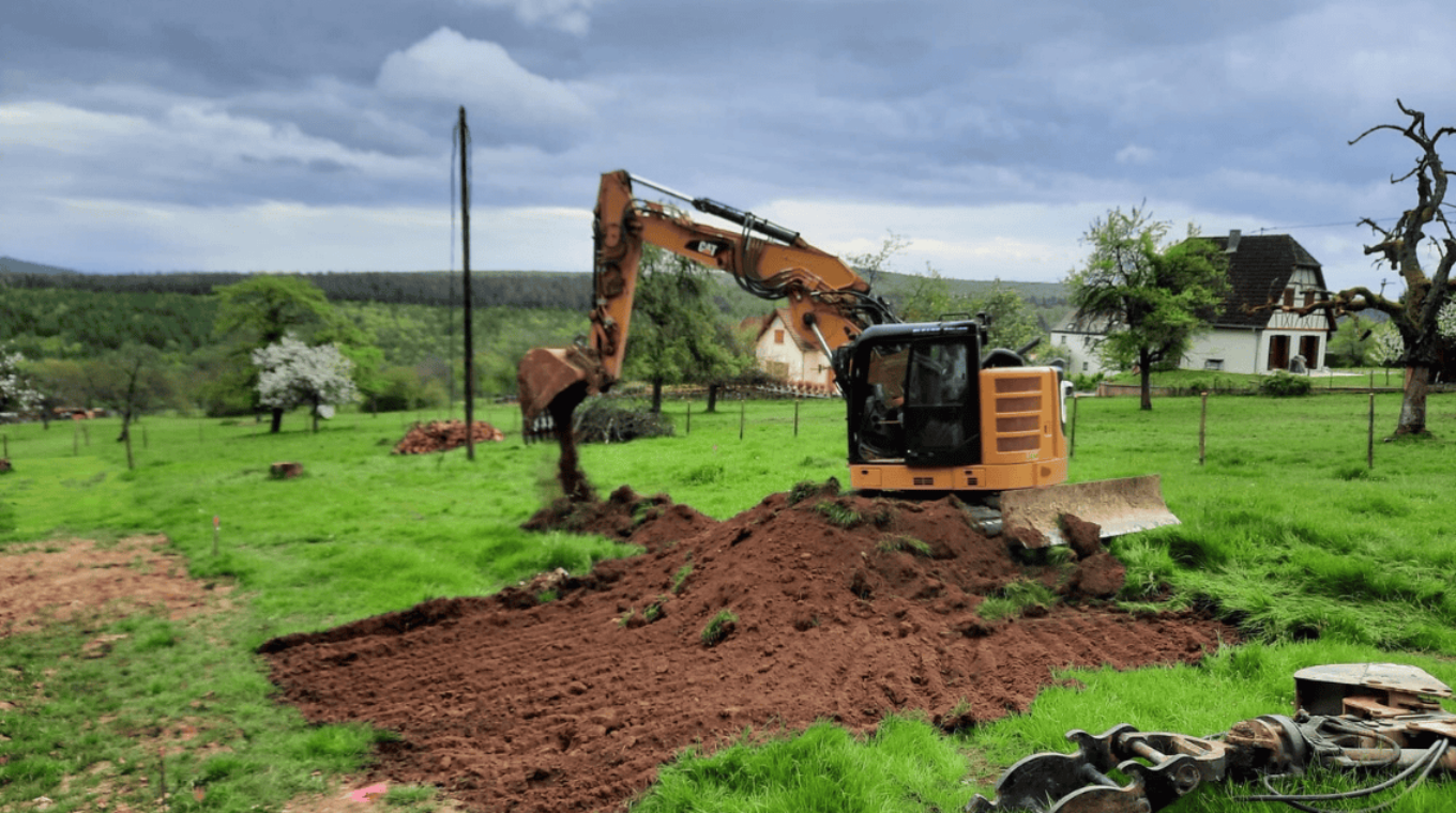 demarrage travaux maison neuve terrassement