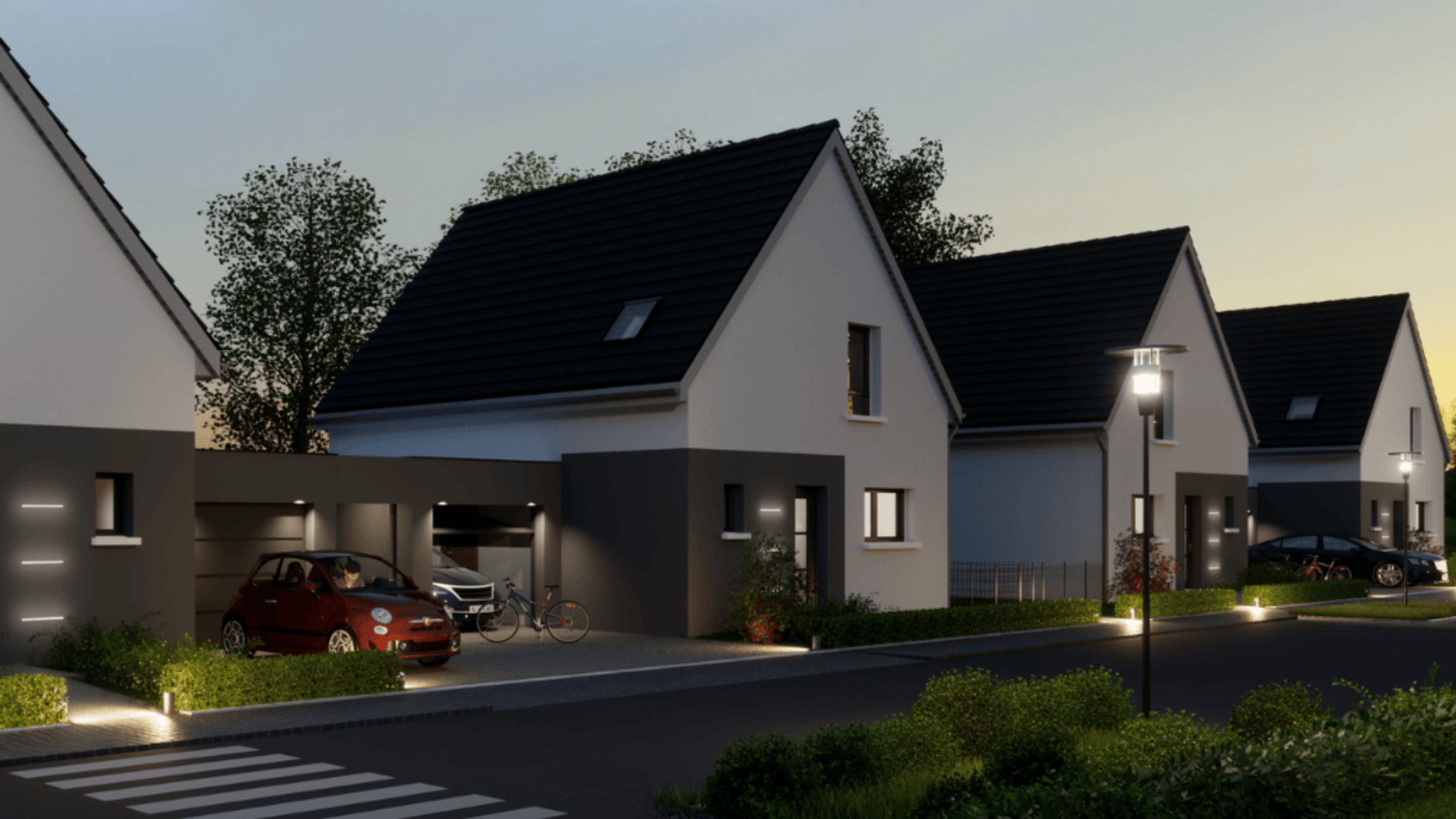 maisons modernes toit deux pans