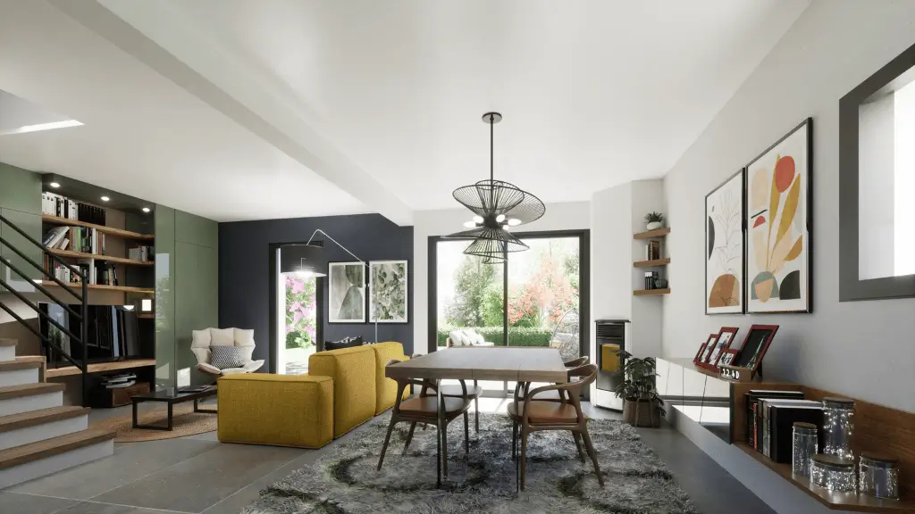 Intérieur moderne et évolutif d’une maison individuelle Stéphane Berger en Alsace