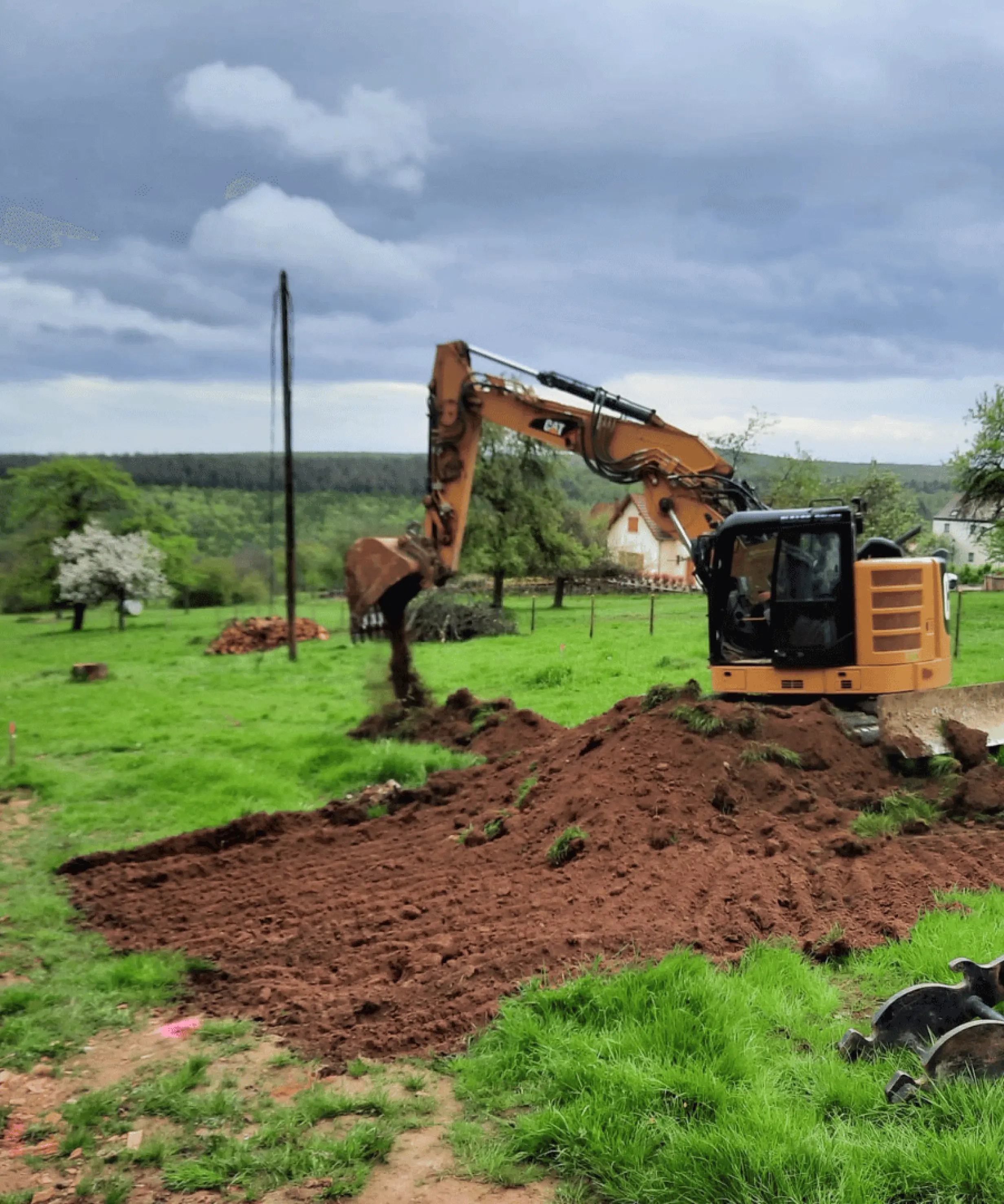 premier coup de pelle chantier maison individuelle