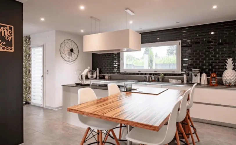 cuisine design avec lumiere naturelle