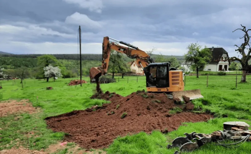 demarrage travaux maison neuve terrassement