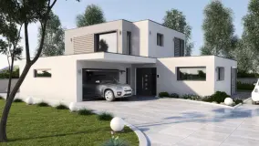 maison architecture toit plat avec garage