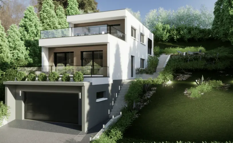 maison architecture toit plat design