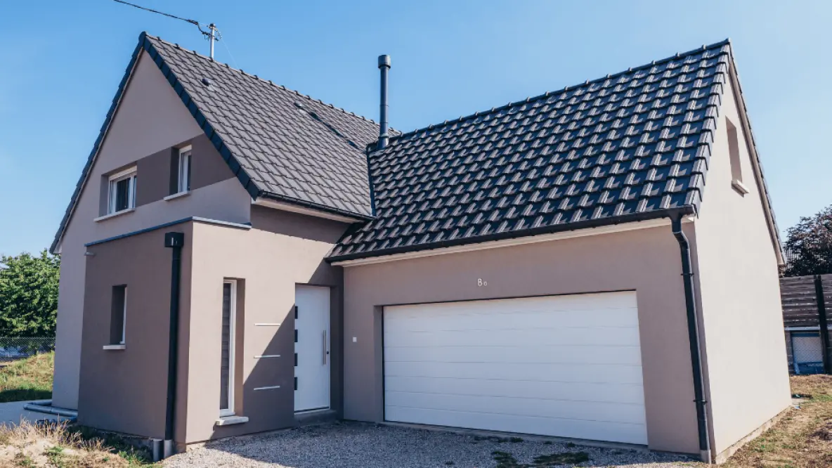 maison moderne avec garage