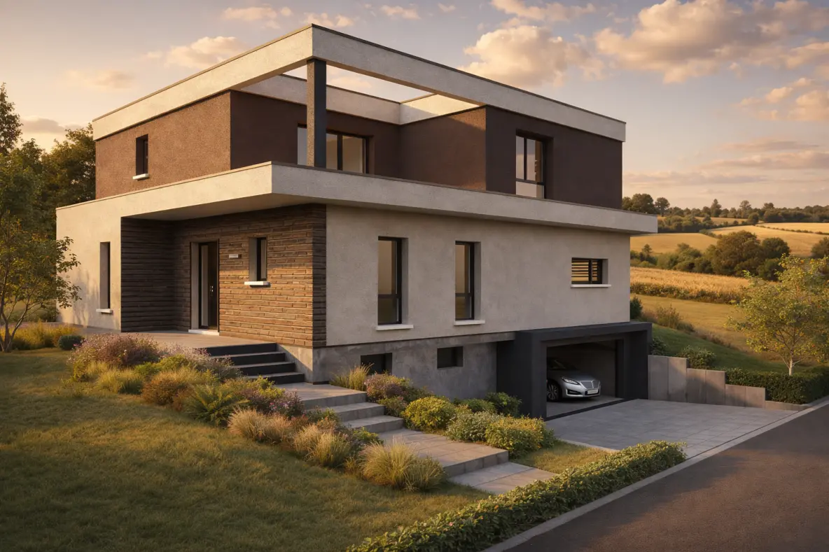 maison design porte ouverte